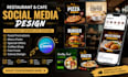 design restaurant and cafe social media posts in canva