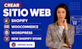 crear sitio web shopify woocommerce wordpress sitio web new shopify store site