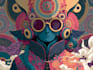 create amazing psychedelic , trippy , weed , alien design