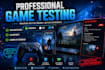 test your mobile or PC game and provide a detailed QA report