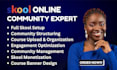 setup skool online community skool course creation skool community manager skool