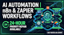build custom n8n zapier and make automation workflows