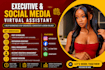 instagram virtual assistant email assistant canva assistant admin support VA