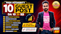 create guest post compaign with niche relevant dofollow backlinks