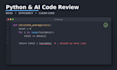 review your code for bugs, efficiency, and errors