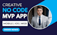build no code app glide bubble io adalo flutterflow flutter mobile app developer