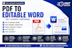 convert PDF to editable word with  accuracy