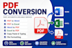 convert PDF to word, PDF to excel and do file conversion