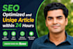 do SEO friendly article writing up to 1500 words within 24 hours