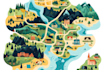 create vector map illustration