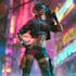 cyberpunk female character desing