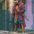 cyberpunk samurai street warrior art desing