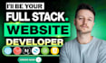 do custom full stack website development react website backend web developer