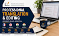 translate , copy edit , post edit business documents