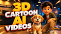 do ai cartoon video and 3d cartoon animation videos for youtube