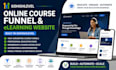 build highlevel online course funnel elearning website ghl education page