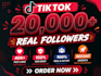 grow tiktok followers with 1000 percent real users