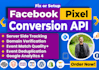 setup facebook pixel conversion API, fix meta pixel, server side tracking by GTM
