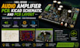design audio amplifier pcb, kicad schematic and pcb layout