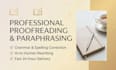professionally proofread, paraphrase, and rewrite your english documents