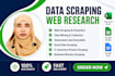 do web scraping, data extraction, and web research