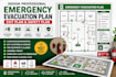 design professional emergency evacuation plan, exit plan, safety plan