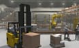 do industrial warehouse 3d animation, architecture facility walkthrough video