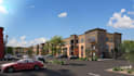 redesign apartment complex, building exterior earth tones, facade elevation, cgi
