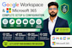 setup google workspace and microsoft 365 with dns, spf, dkim, and dmarc