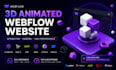 3d animated interactive webflow website threejs webgl 3d spline gsap nextjs