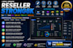 create reseller strong8k, xui panel, noos panel, 4k, trex panel, mega panel