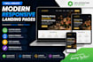 create a modern responsive landing page