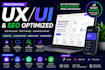 design ux ui website landing page wireframe figma and seo optimized interface