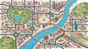 create custom city map illustration, vector map and local map design