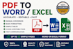 convert PDF to editable word or excel manually