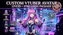 design anime vtuber background, live2d character with