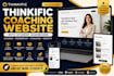 create thinkific coaching website with student dashboard course setup