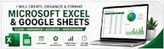create,organize,and format microsoft excel and google sheets