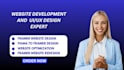 create a website development, website UI UX design, figma design