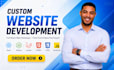 do website development as full stack web developer, front end backend developer