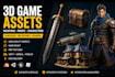 create 3d game asset, weapons, props and 3d character models with pbr textures