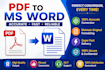 convert PDF to editable ms doc accurately