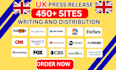 do press release, submit pr, pr writting and press release distribution