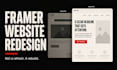 redesign framer website redesign website modern framer redesign