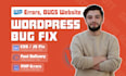 fix wordpress issues, errors, bugs, css and elementor