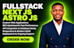 build full stack website with react next js figma to astro js tailwind developer