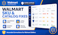 fix walmart listing errors and sku issues