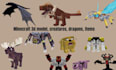 do minecraft 3d model, creatures, dragons, minecraft items, armor models, blocks