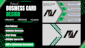design a modern and professional business card in canva