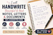 write beautiful handwritten letters, notes and documents